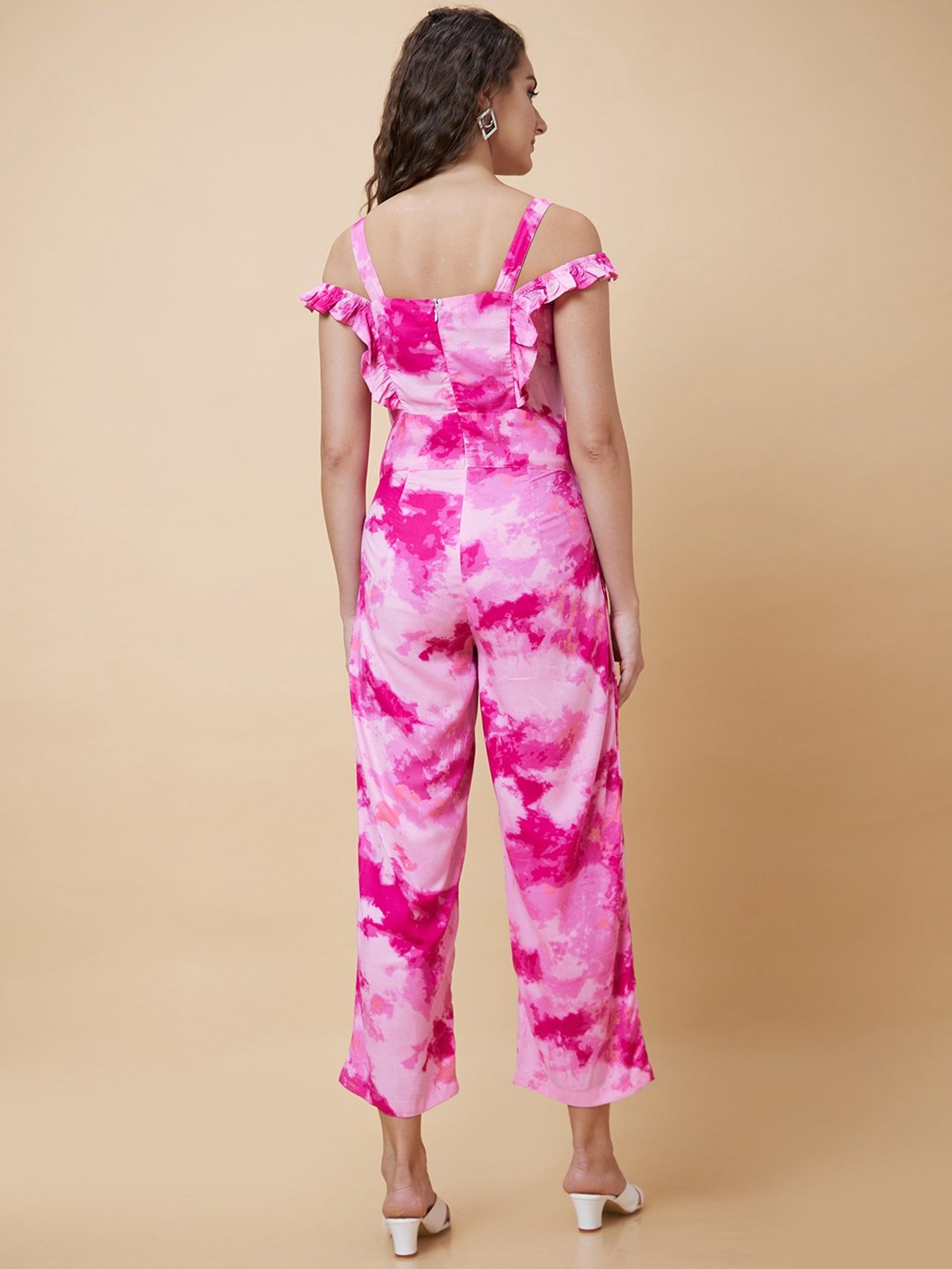 Globus Pink Tie - Dye Jumpsuit