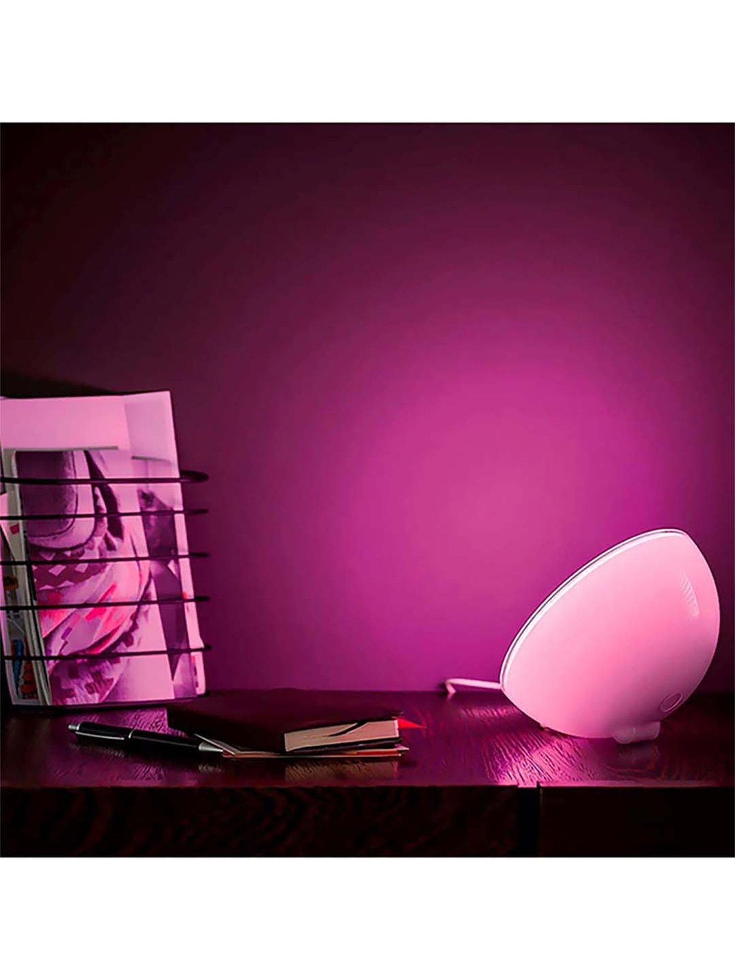 Philips Hue Go 7602031I6 Portable Dimmable WiFi LED Smart Table Lamp With Bluetooth (White)