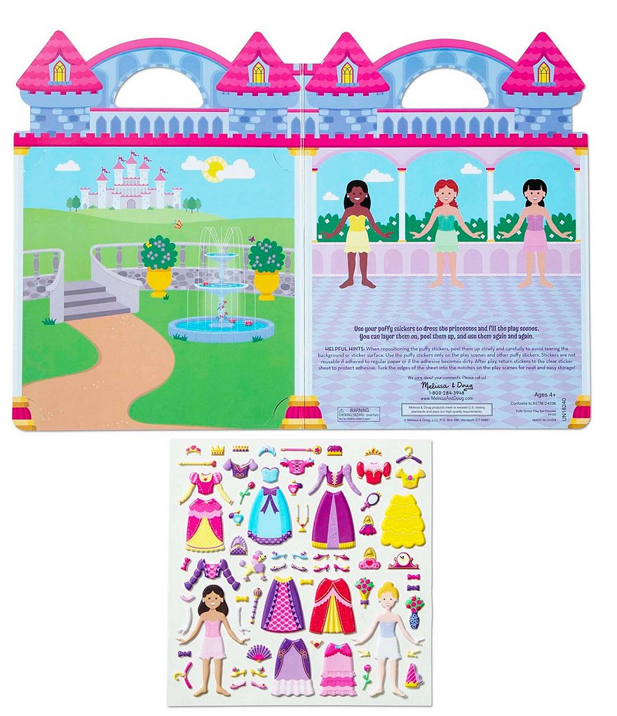 Melissa & Doug Abby & Emma Magnetic Wooden Dress-Up Doll Set