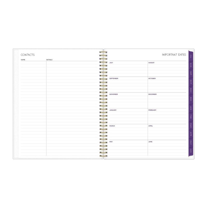 2021-22 Academic Planner 8.5" x 11" Flexible Plastic Cover Weekly/Monthly Wirebound Alcohol Ink Purple - May Designs