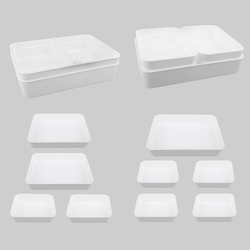 9ct Plastic Drawer Bins White - Bullseye's Playground™