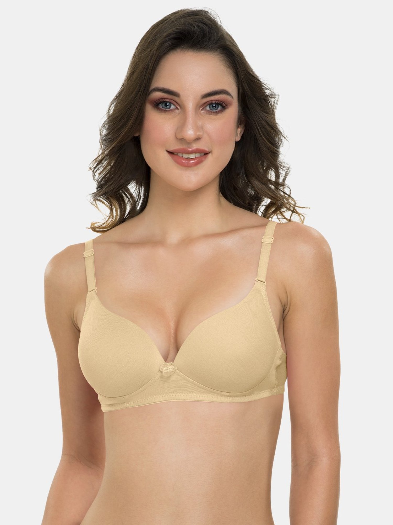 Tweens Beige Under Wired Padded T-Shirt Bra