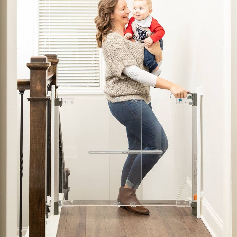 Qdos Crystal Designer Baby Safety Gate - Hardware Mount