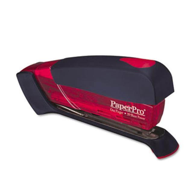 PaperPro 1124 Desktop Stapler- 20 Sheet Capacity- Translucent Red