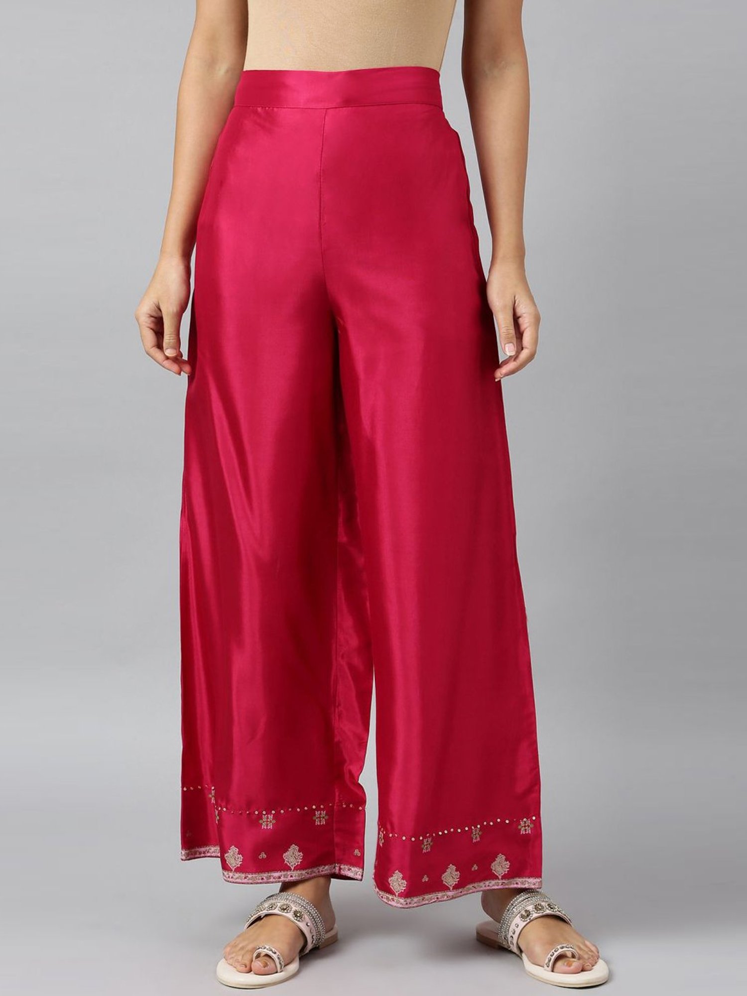 W Rasberry Regular Fit Palazzos