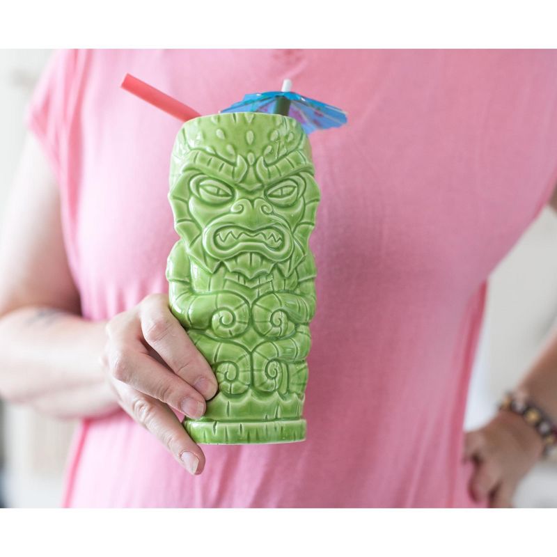 Beeline Creative Geeki Tikis Green Kraken Fantasy Mug | Ceramic Tiki Style Cup | Holds 17 Ounces
