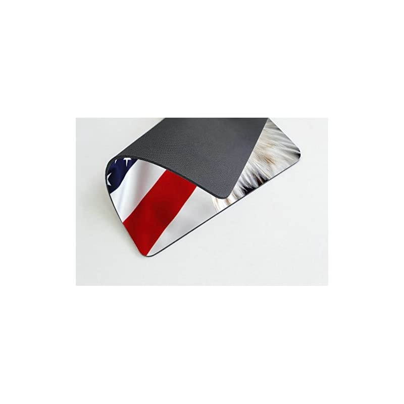 NonSlip Rubber Mousepad Eagle on American Flag Mouse Pad by