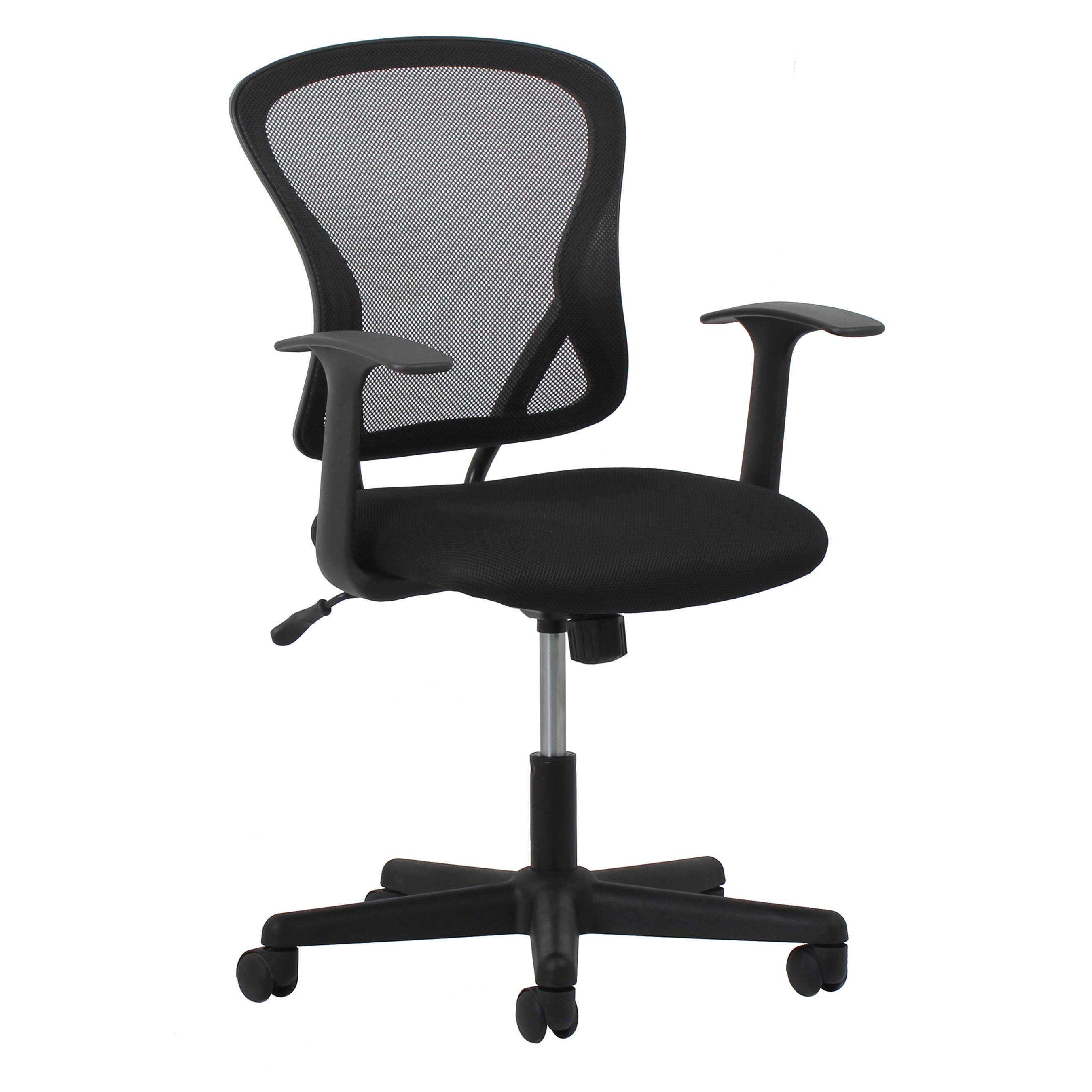 Essentials by OFM Swivel Mesh Task Chair with Arms, Black