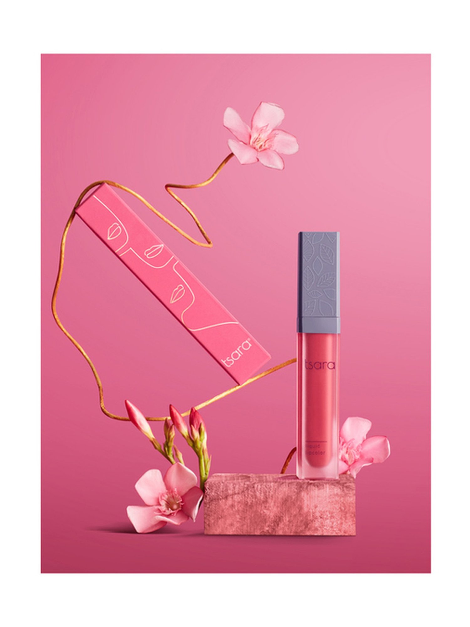 Tsara Cosmetics Organic Liquid Lipcolor Project Rose - 7 gm