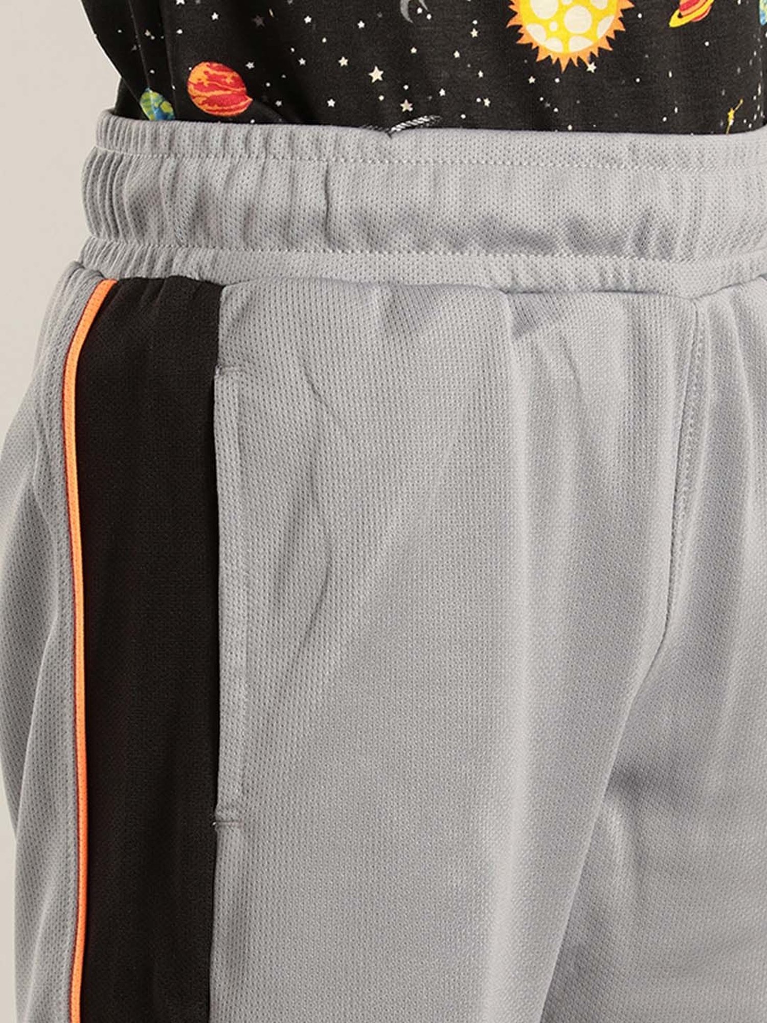 Indian Terrain Kids Grey Regular Fit Trackpants