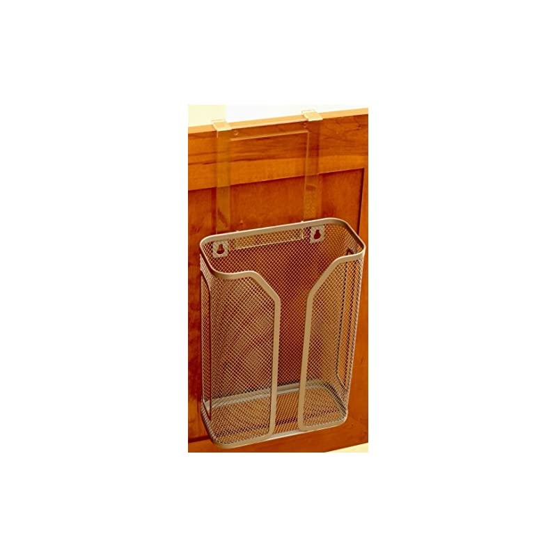 Over The Cabinet Door Bag Holder, Silver