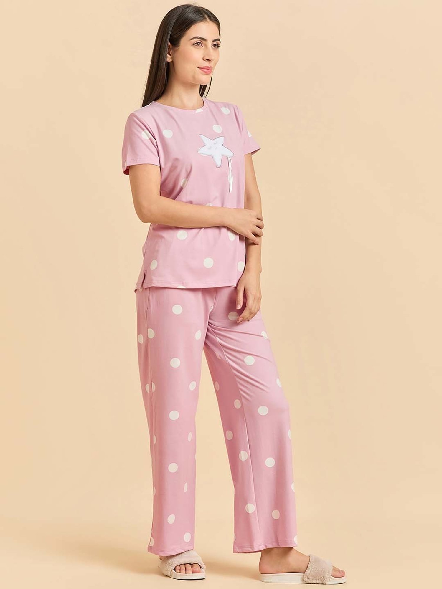 Sweet Dreams Pink Printed Top Pyjamas Set