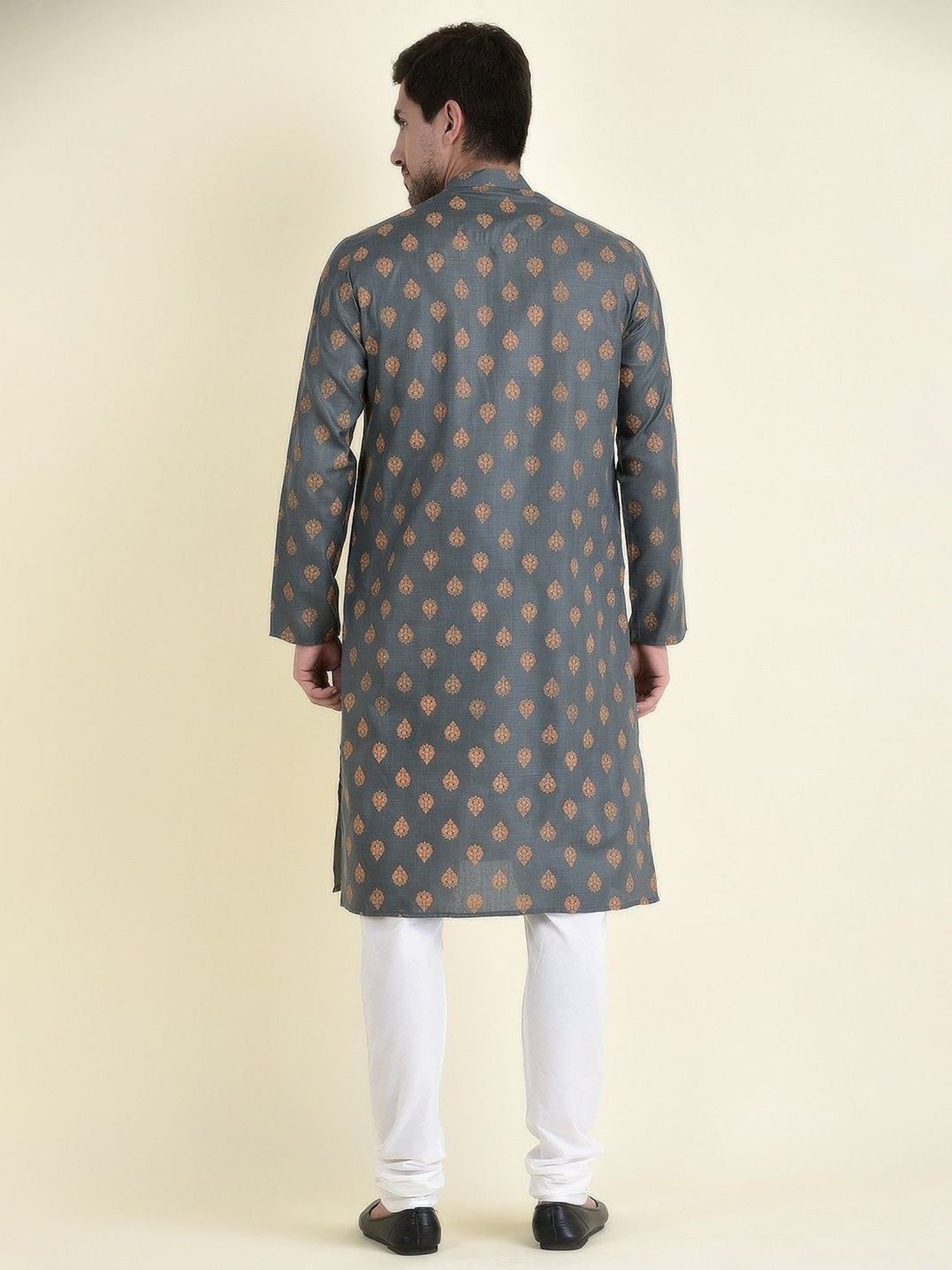 TABARD Green Cotton Regular Fit Printed Kurta Bottom Set