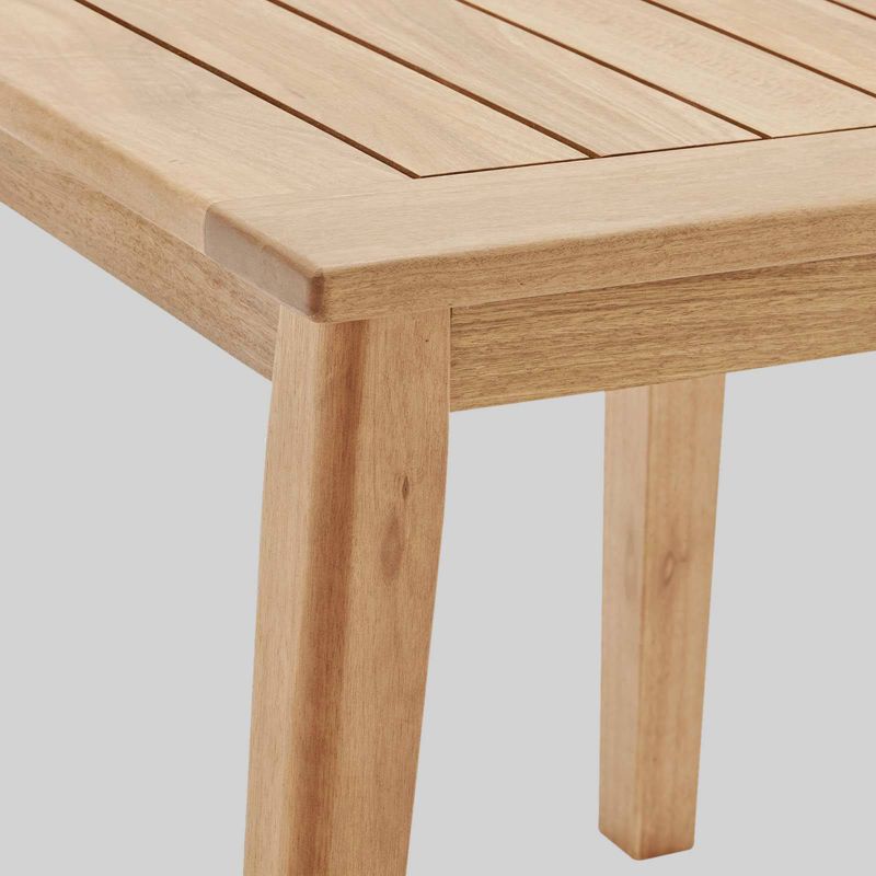 Viewscape Outdoor Patio Ash Wood End Table - Natural - Modway