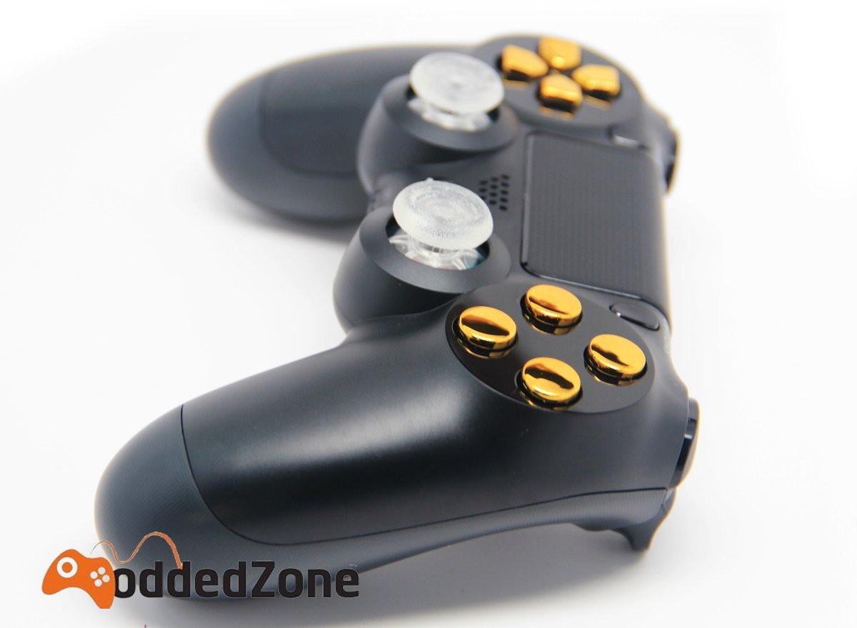 Black/Gold Ps4 Rapid Fire Custom Modded Controller