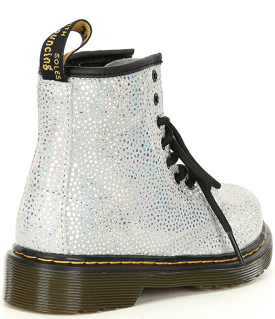 Dr. Martens Girls' 1460 Metallic Suede Boots (Toddler)
