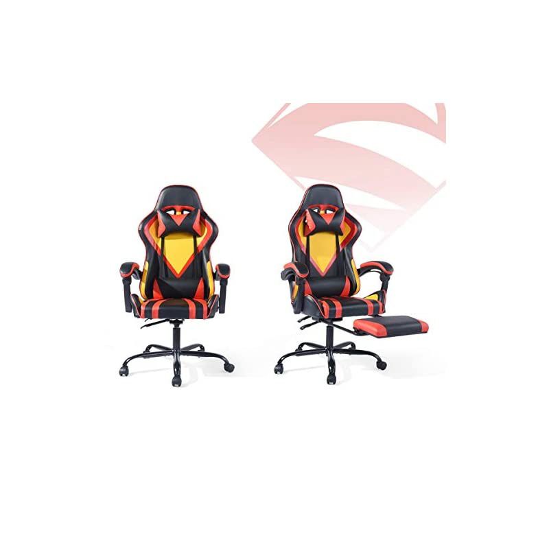 Racing Style Gaming Recline Chair, Office High Back Computer Task Swivel Executive Racing Chair Lumbar Support