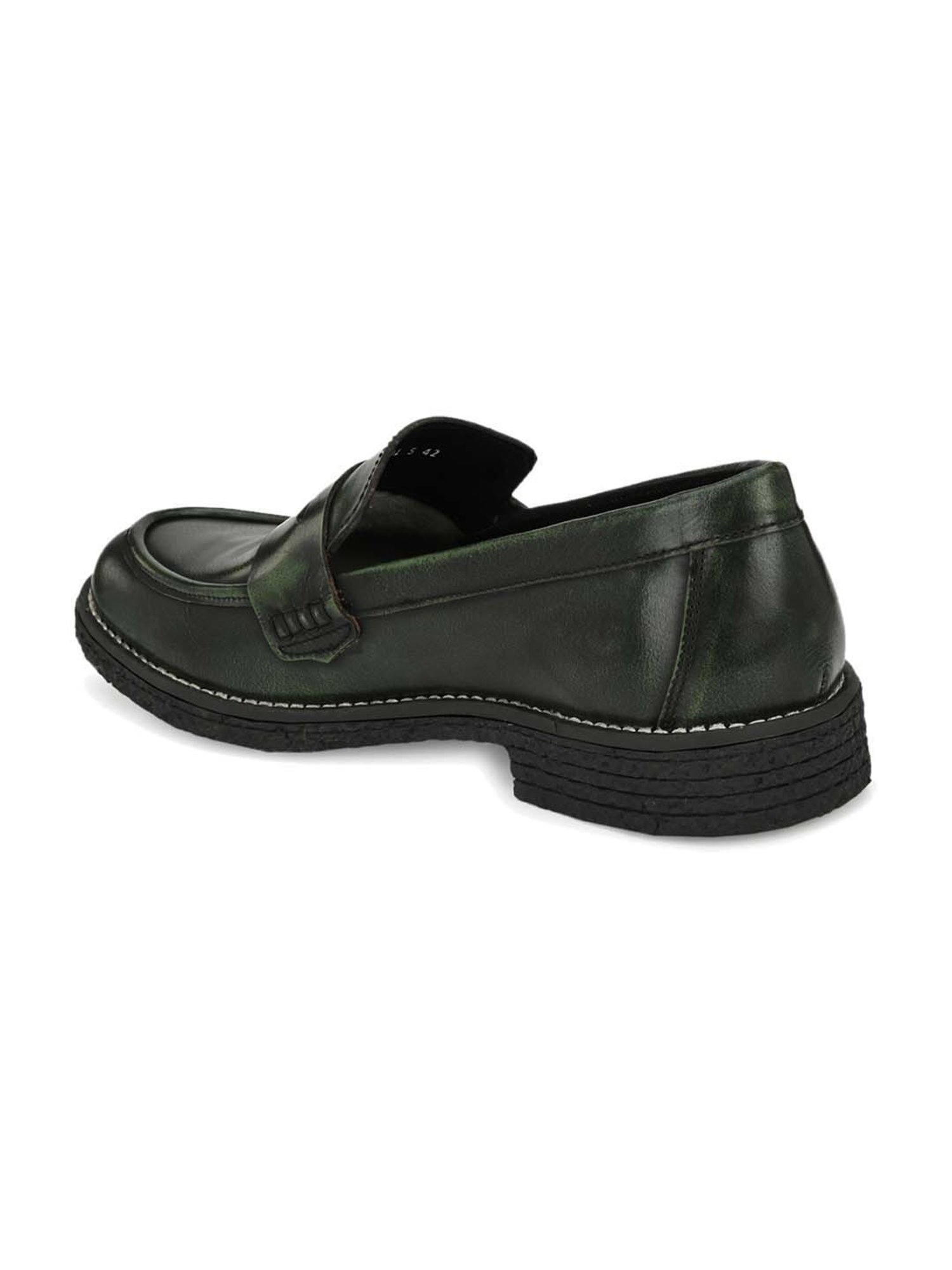 Carlo Romano Men's Green Casual Loafers