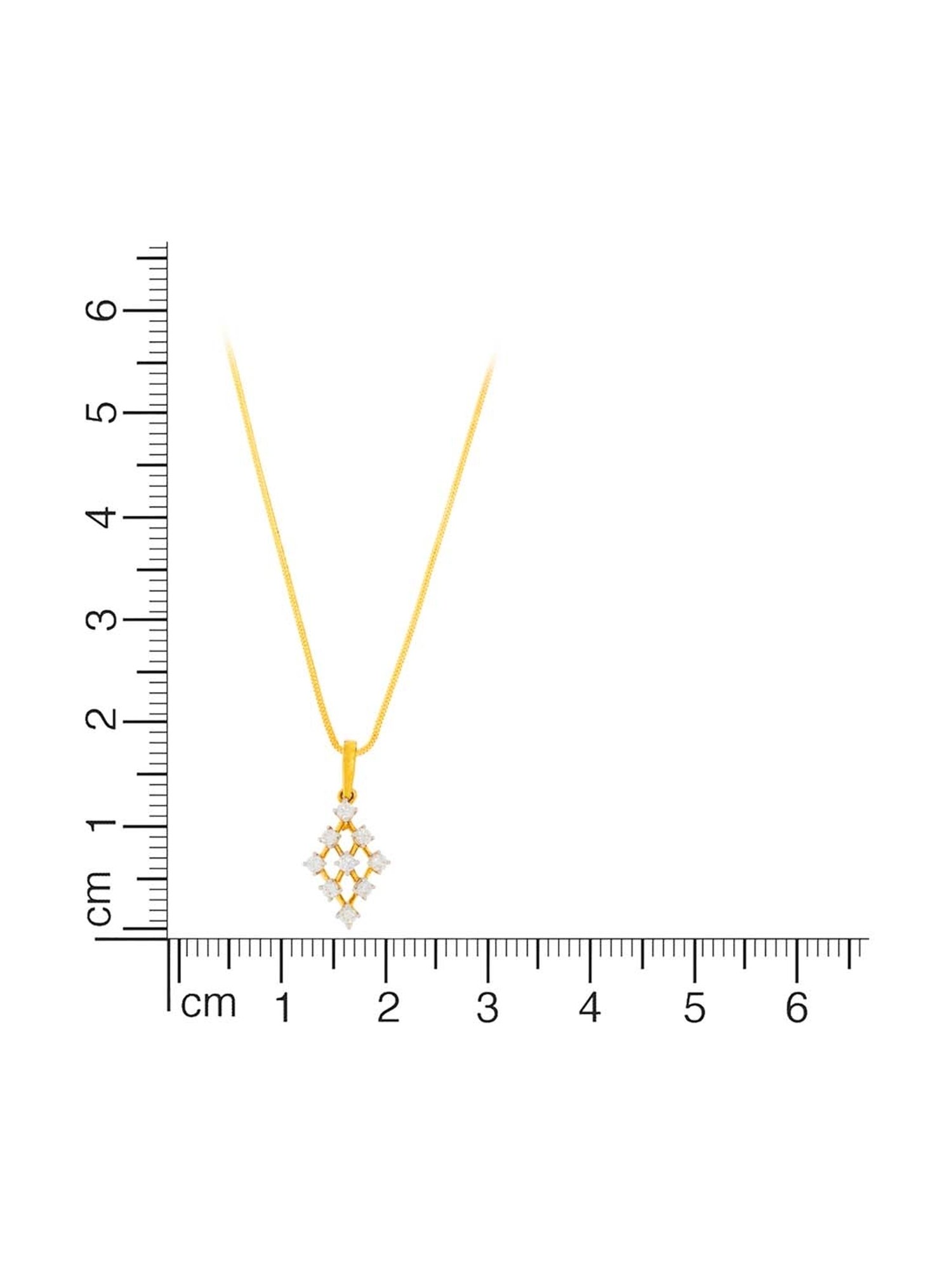 Joyalukkas 18k Gold & Diamond Pendant with Chain