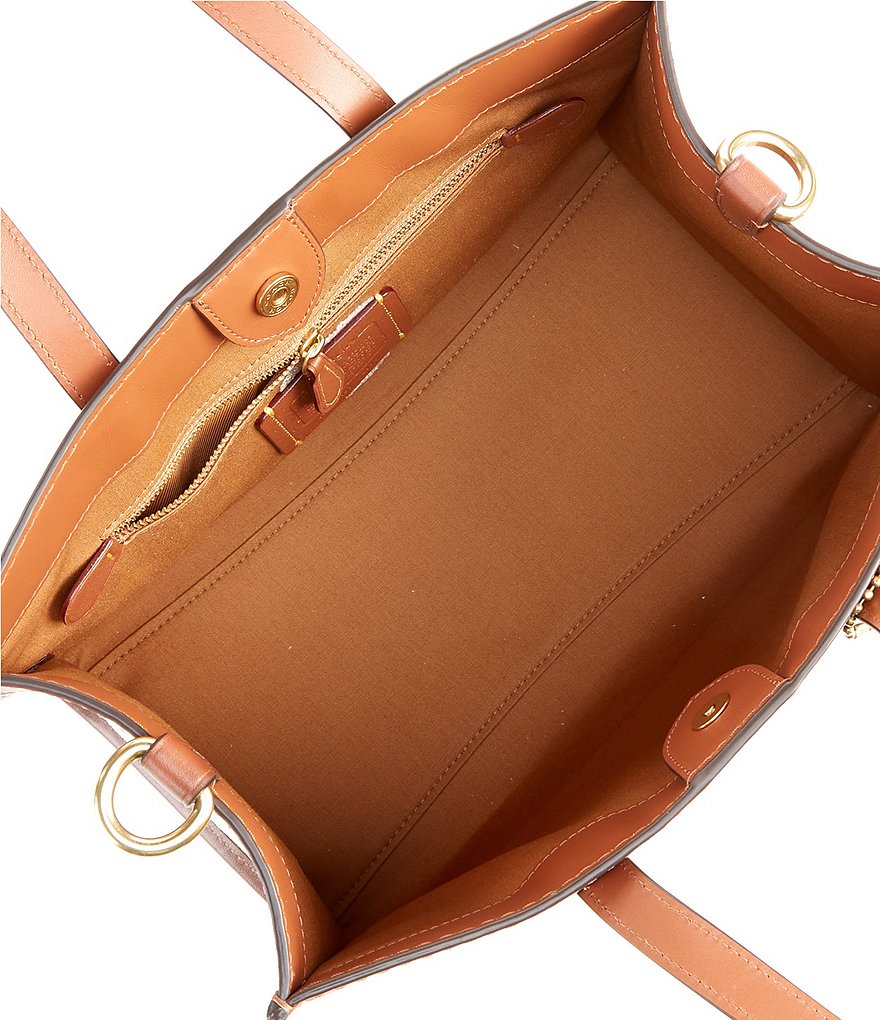 COACH All Over Garden Signature Embroidered Canvas Coach Badge Field Tote Bag