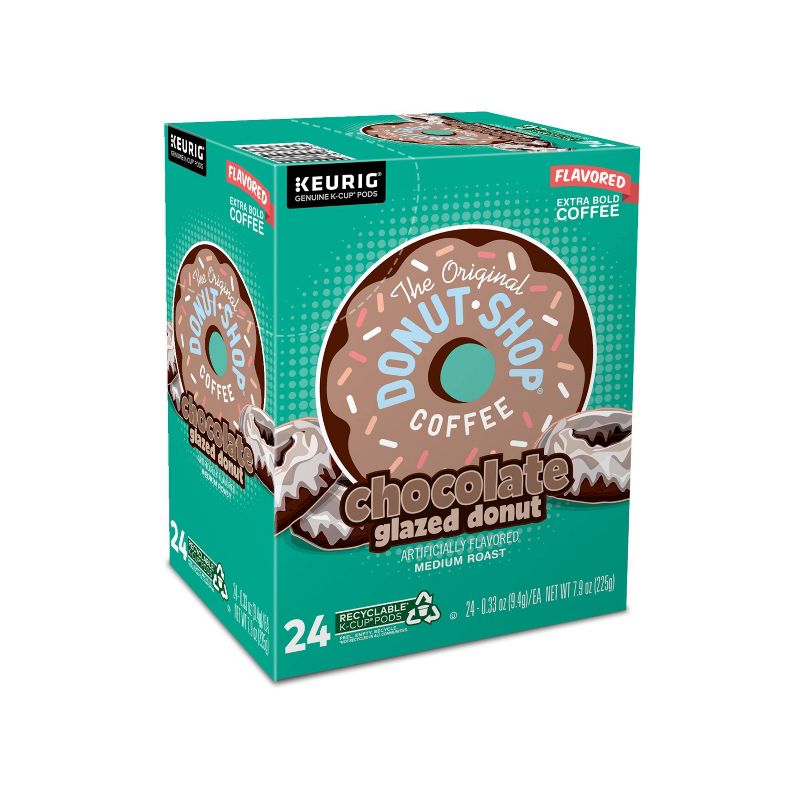 24ct The Original Donut Shop Chocolate Glazed Donut Keurig K-Cup Coffee Pods Flavored Coffee Medium Roast