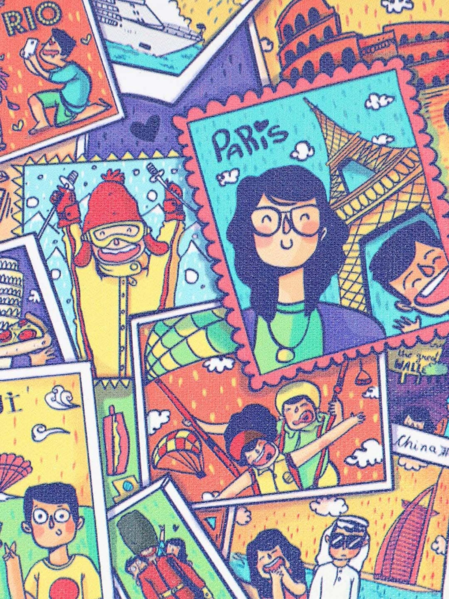 Chumbak Live To Travel Purple Storage Box - Set of 1