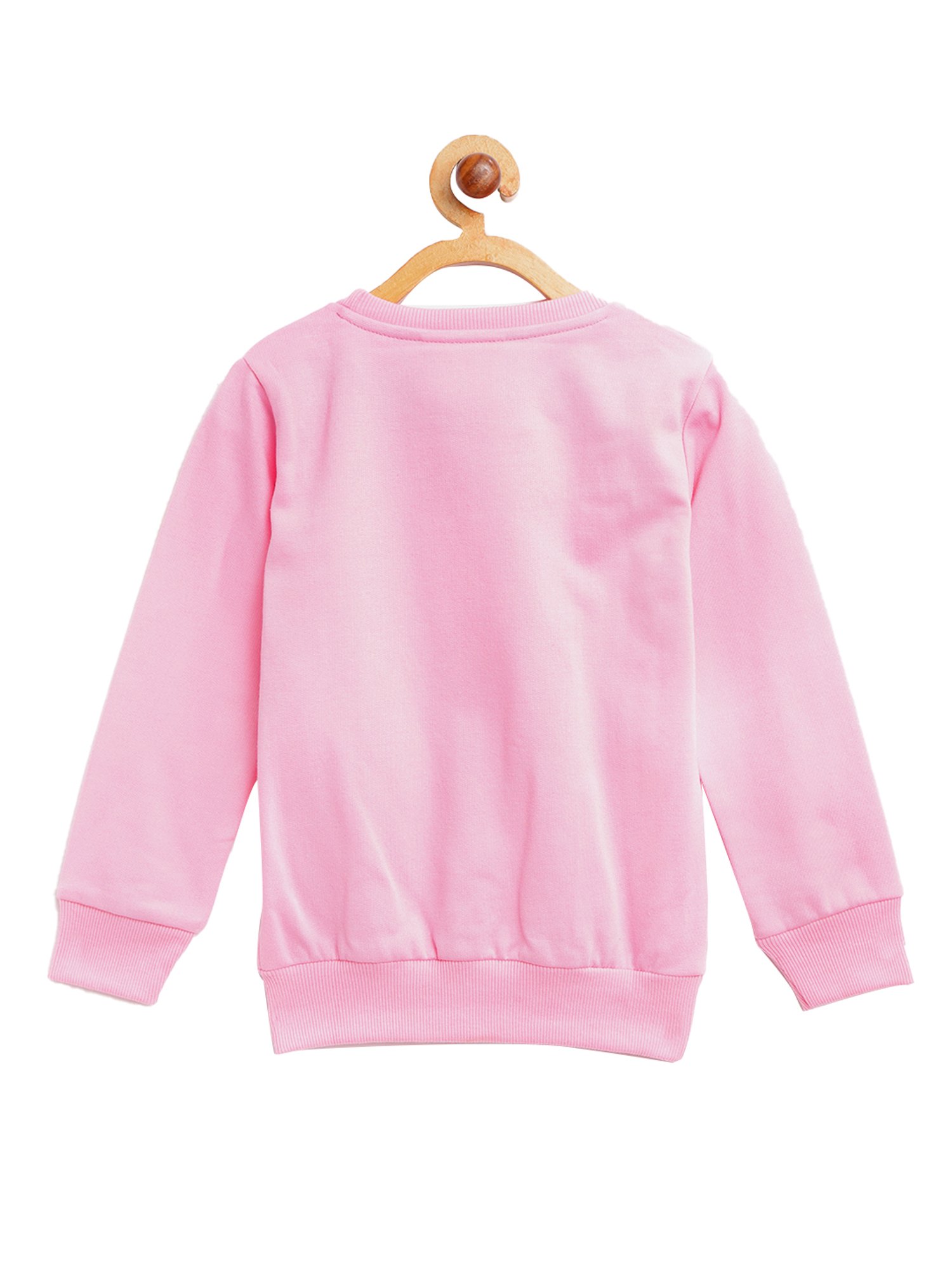 Lazy Shark Kids Pink Printed  Sweatshirt