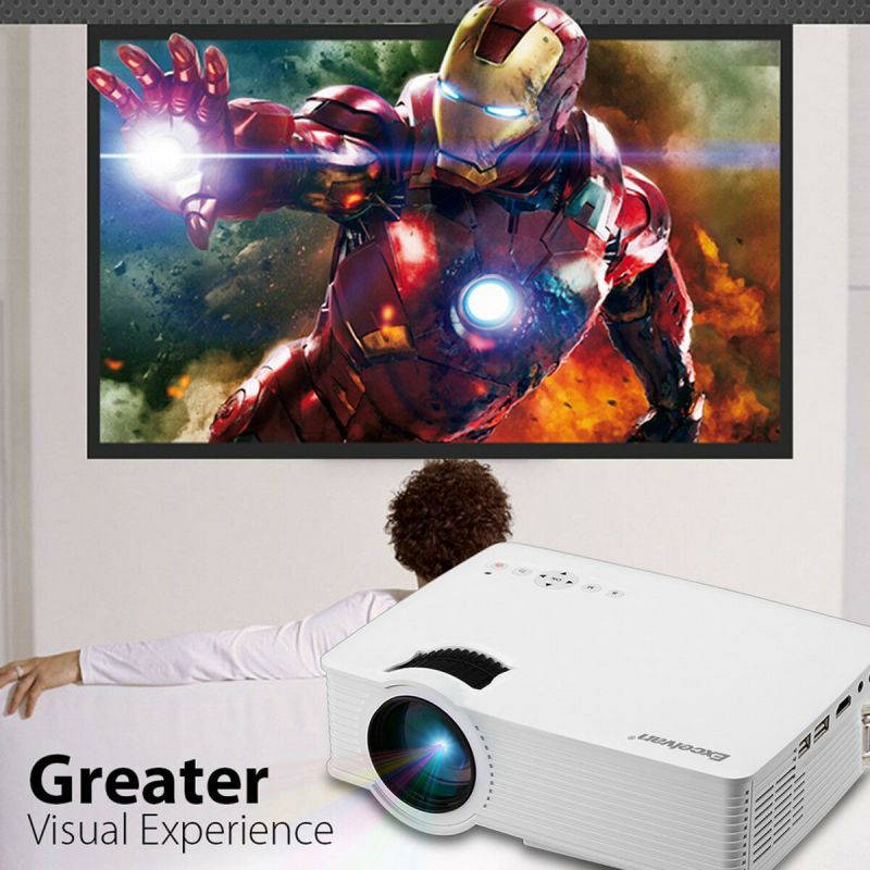 7000 Lumens 1080P FHD LED LCD Home Theater Projector 3D HDMI USB SD AV VGA US
