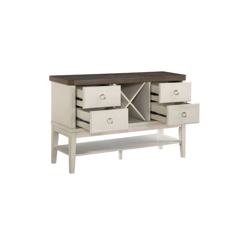 Kayley Server Antique White/Dark Oak - Acme Furniture