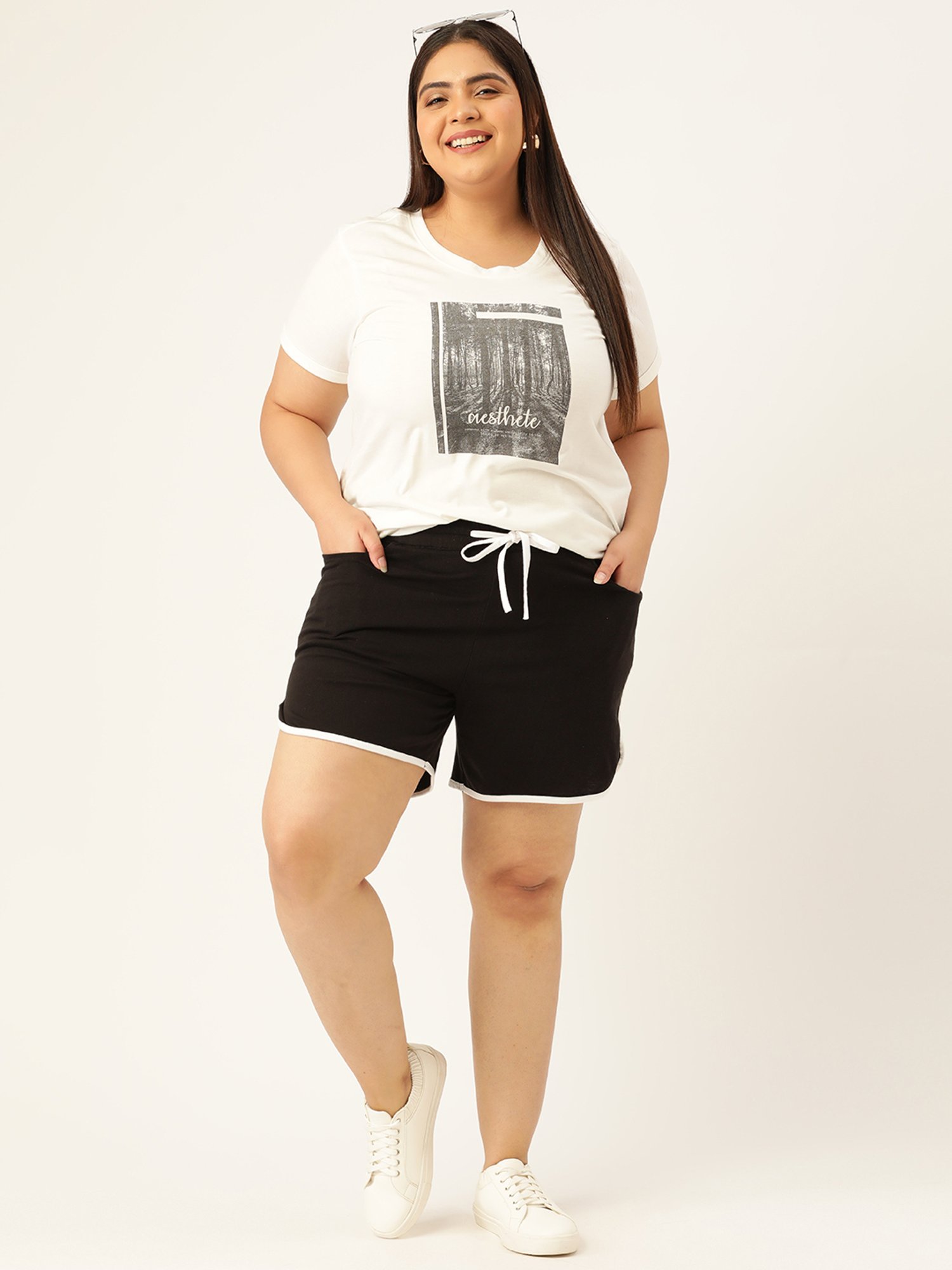 theRebelinme Black Cotton Shorts