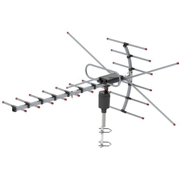 TV Antenna - 360&deg;Rotation UV Outdoor Yagi Satellite HD Antenna with Over 110 Mile Range - Attic or Roof Mount TV Antenna, Channel UHF21-69 ,45-230MHz/470-860MHz 15-22d