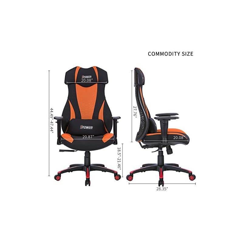 Office Chair Gaming Chair, Racing Style High Back Leather Gaming Office Chair, Ergonomic Swivel Computer Desk Chair with Headrest and Armrest for Home and Office, Blue