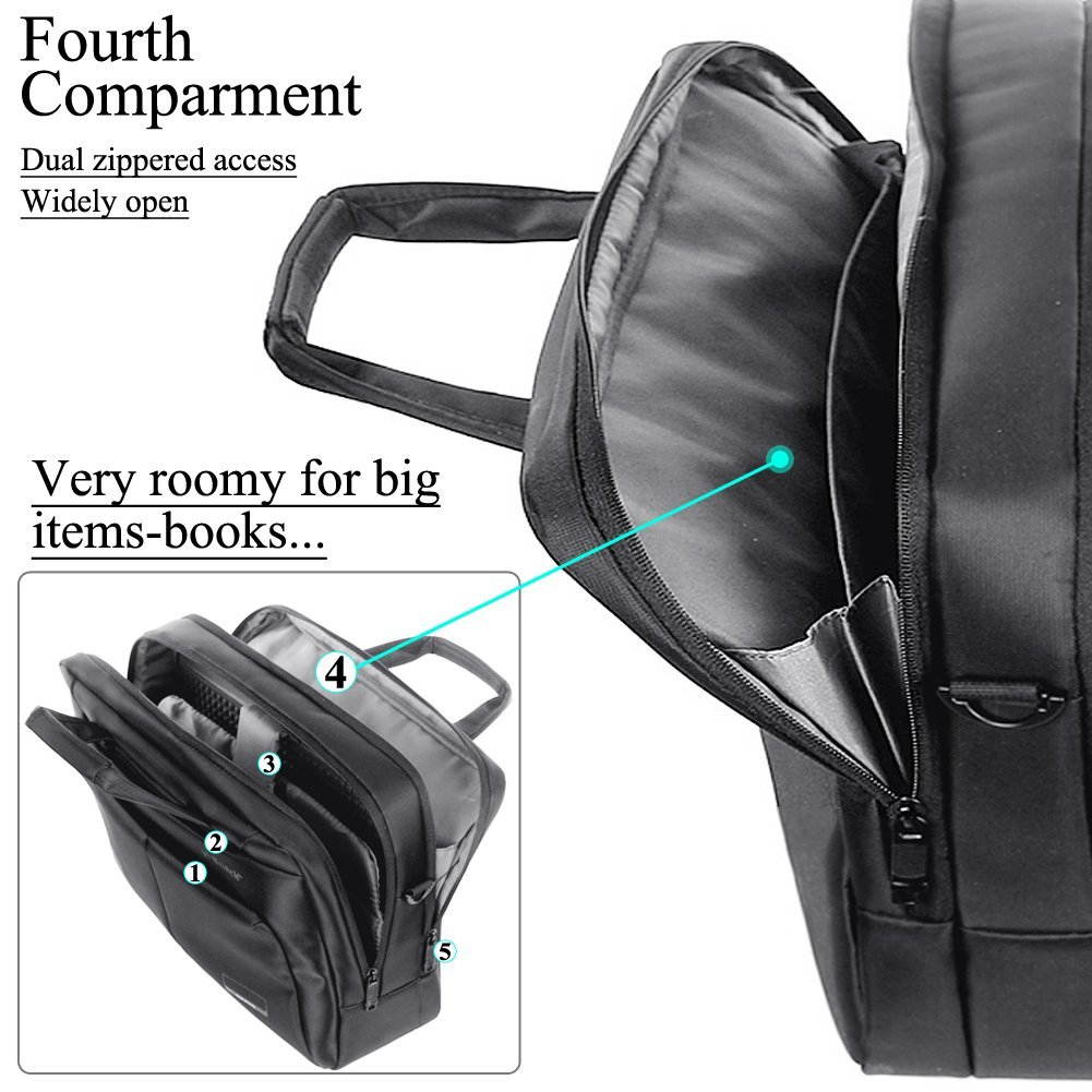 BRINCH(TM) Laptop Bag , 15.6 inch Nylon Waterproof Roomy Stylish Laptop Shoulder Messenger Bag Handle Bag Tablet Briefcase For 15-15.6 Inch Laptop/Tablet/Macbook/Notebook,Red