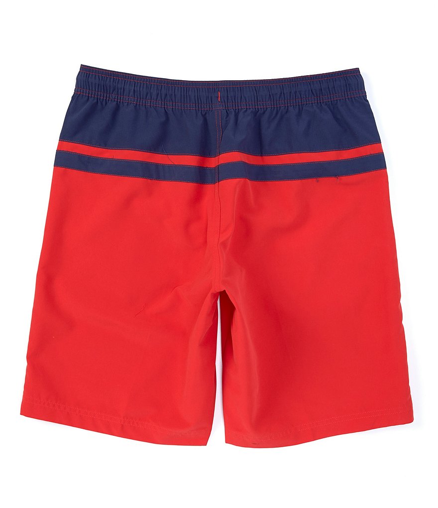 Roundtree & Yorke Colorblock 10#double; Inseam Swim Trunks