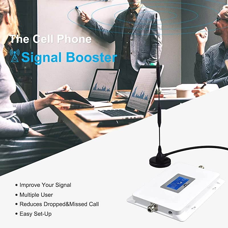 Cell Phone Signal Booster 4G LTE Cell Phone Booster Cell Signal Booster Band13 700MHz Signal Booster Repeater Cell Phone Extender Signal Amplifier Boost Data&Voice for Home