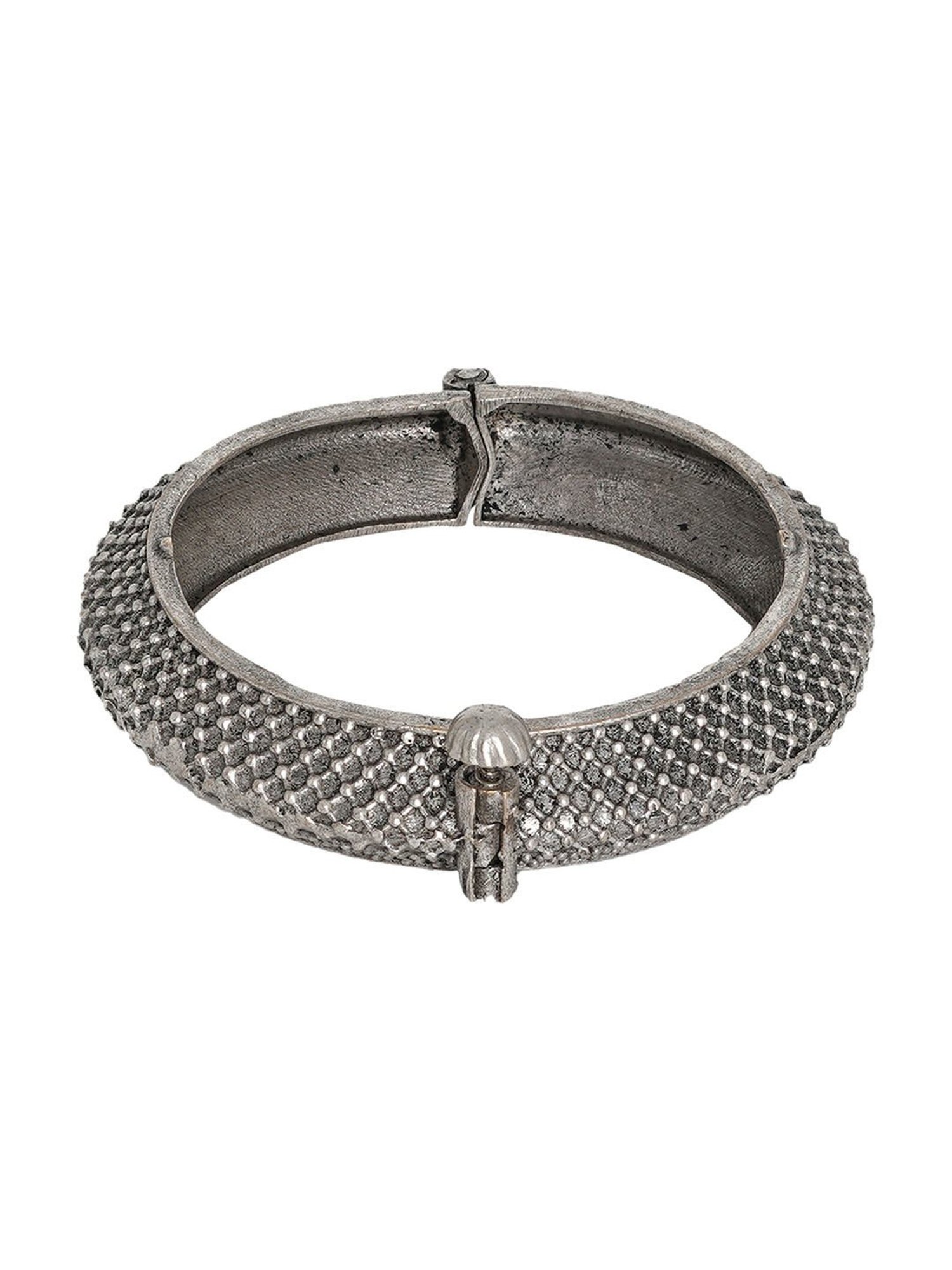 Teejh Arnavi Silver Oxidized Bangle