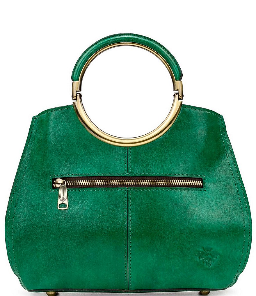 Patricia Nash Cut Out Tooling Collection Aria Ring Handle Floral Shopper Tote Bag