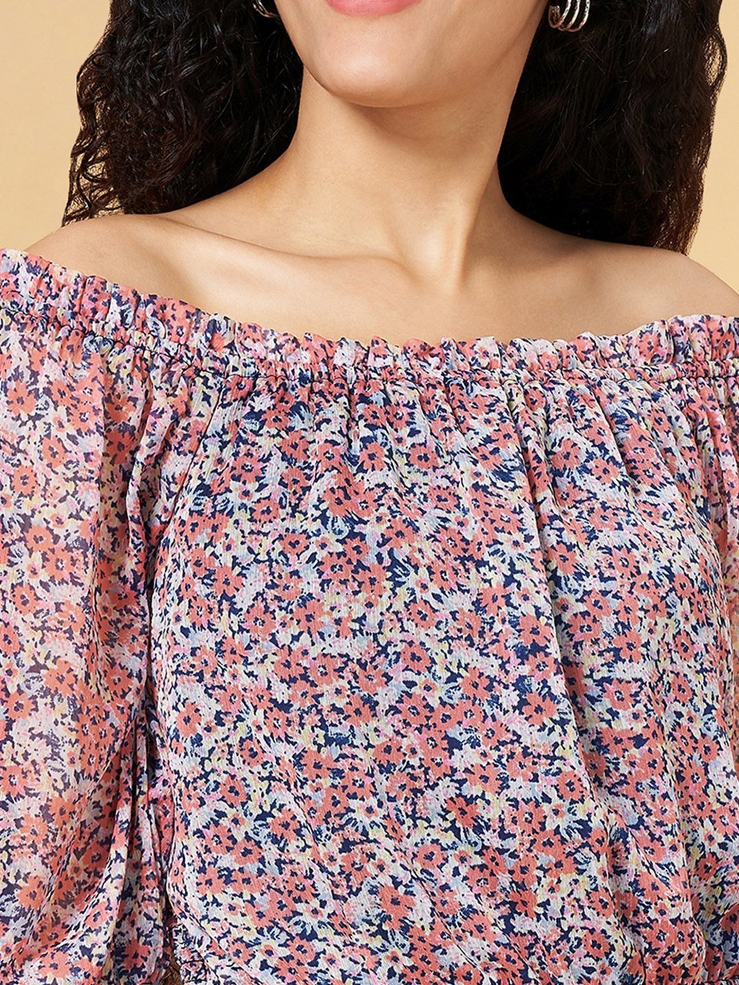 YU by Pantaloons Multicolored Floral Print Top
