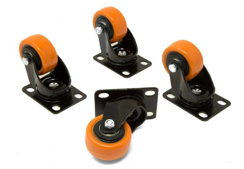 WEN CA1162W 2-Inch 155-Pound Capacity Polyurethane Swivel Plate Caster (4-Pack)