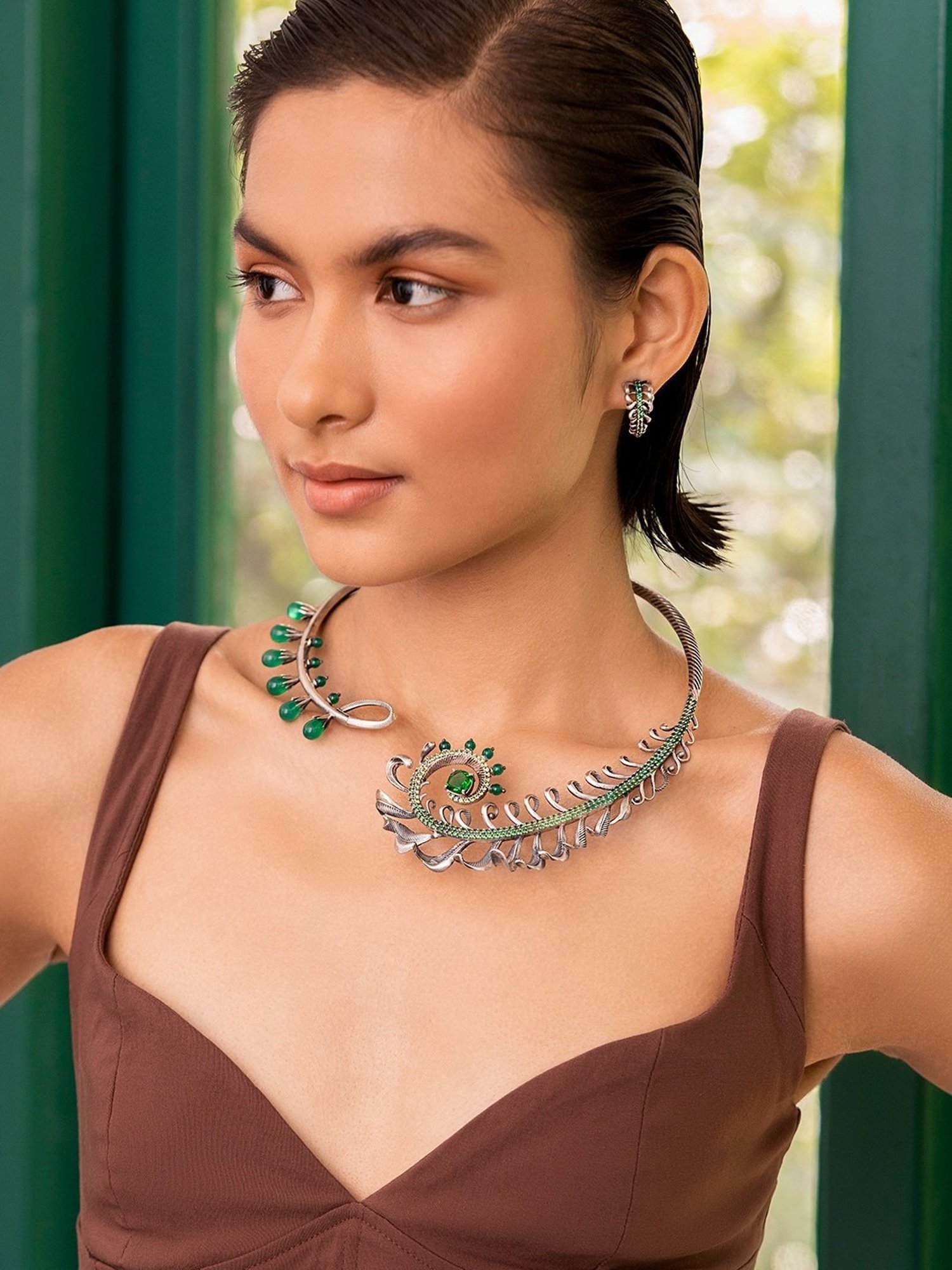 Shaya 92.5 Sterling Silver Unlearn Oxidized Necklace