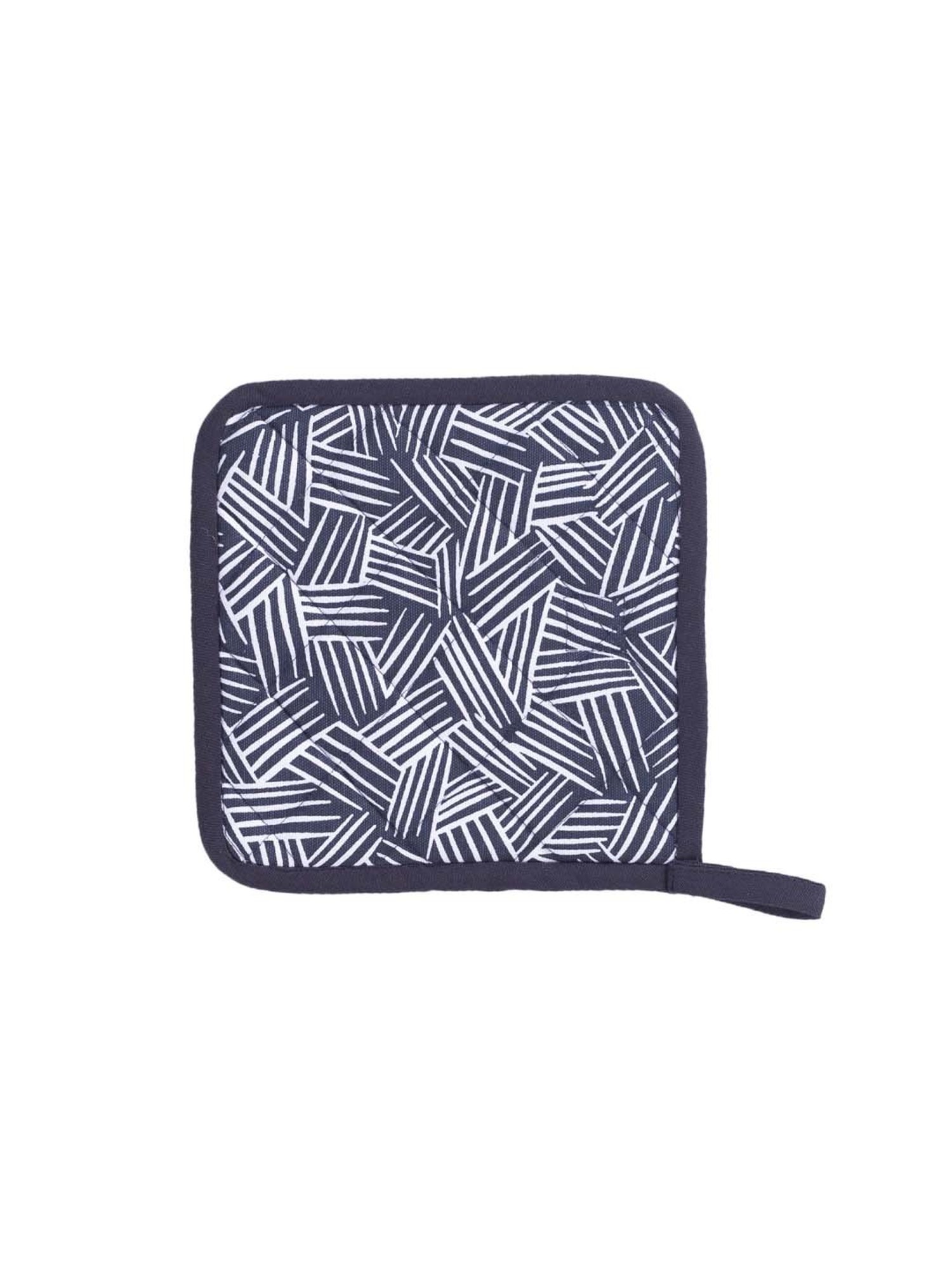 Maspar Navy 100% Cotton 225 GSM Pot Holder - Set of 2