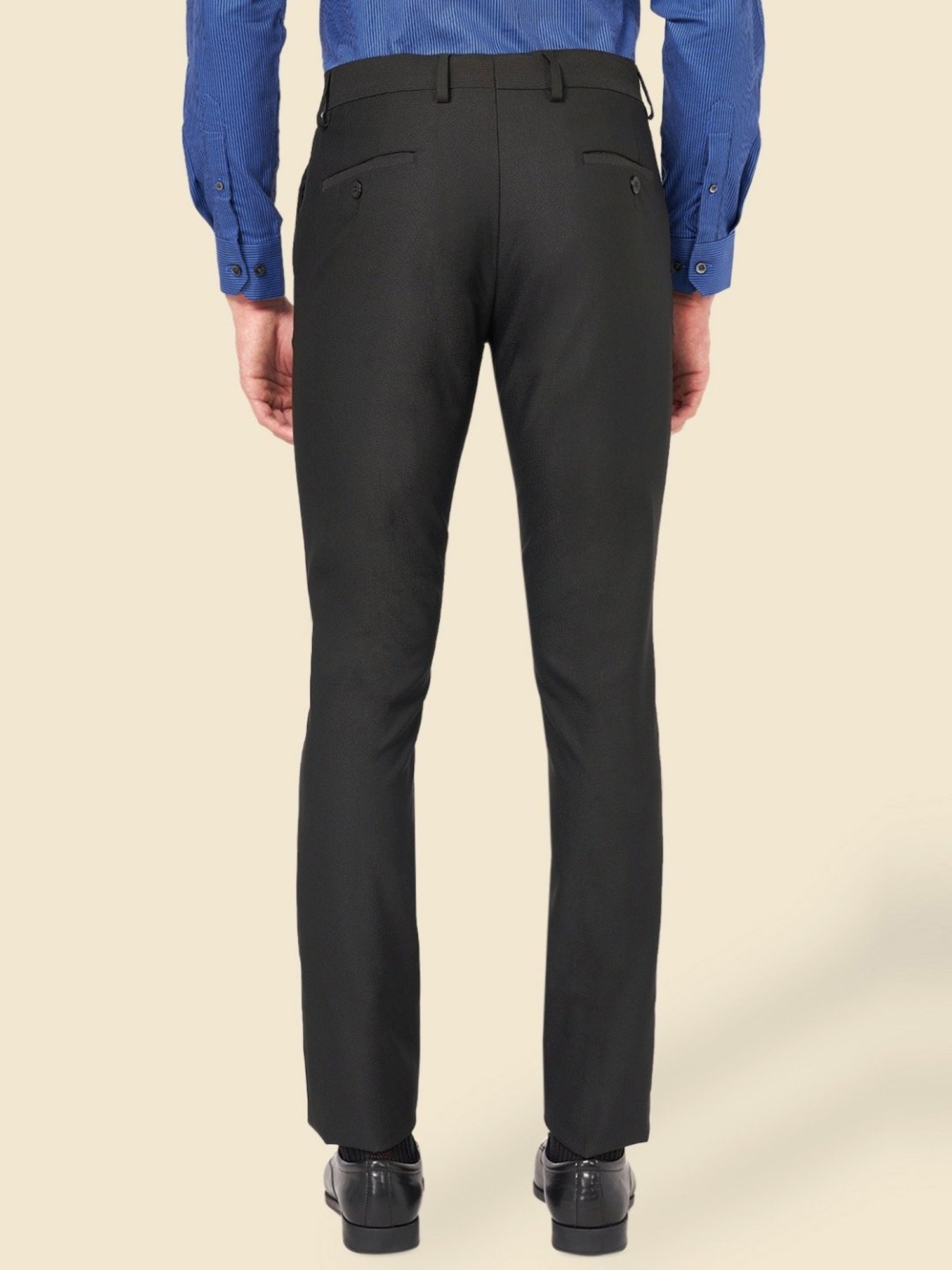 Byford by Pantaloons Black Slim Fit Trousers