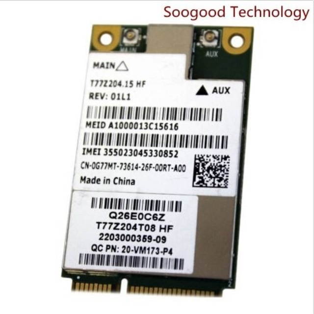 dw5630 for dell qualcomm gobi 3000 3g wwan mini pcie wireless card 0269y g77mt