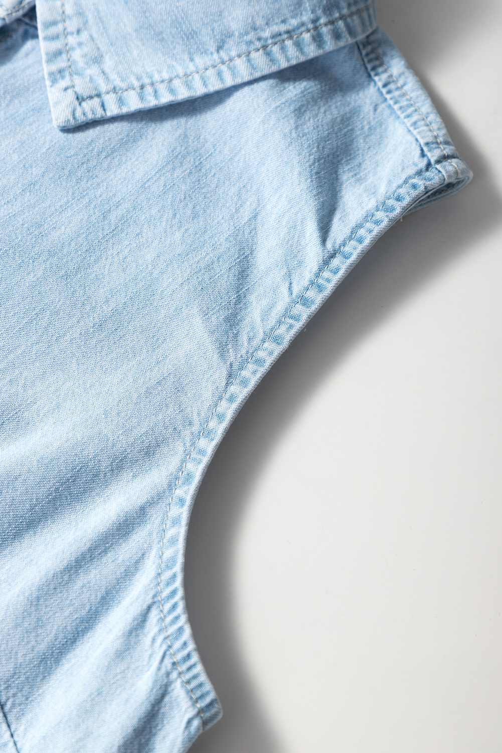 White Spotted Print Tie Neck Color Block Halter Sleeveless Shirt