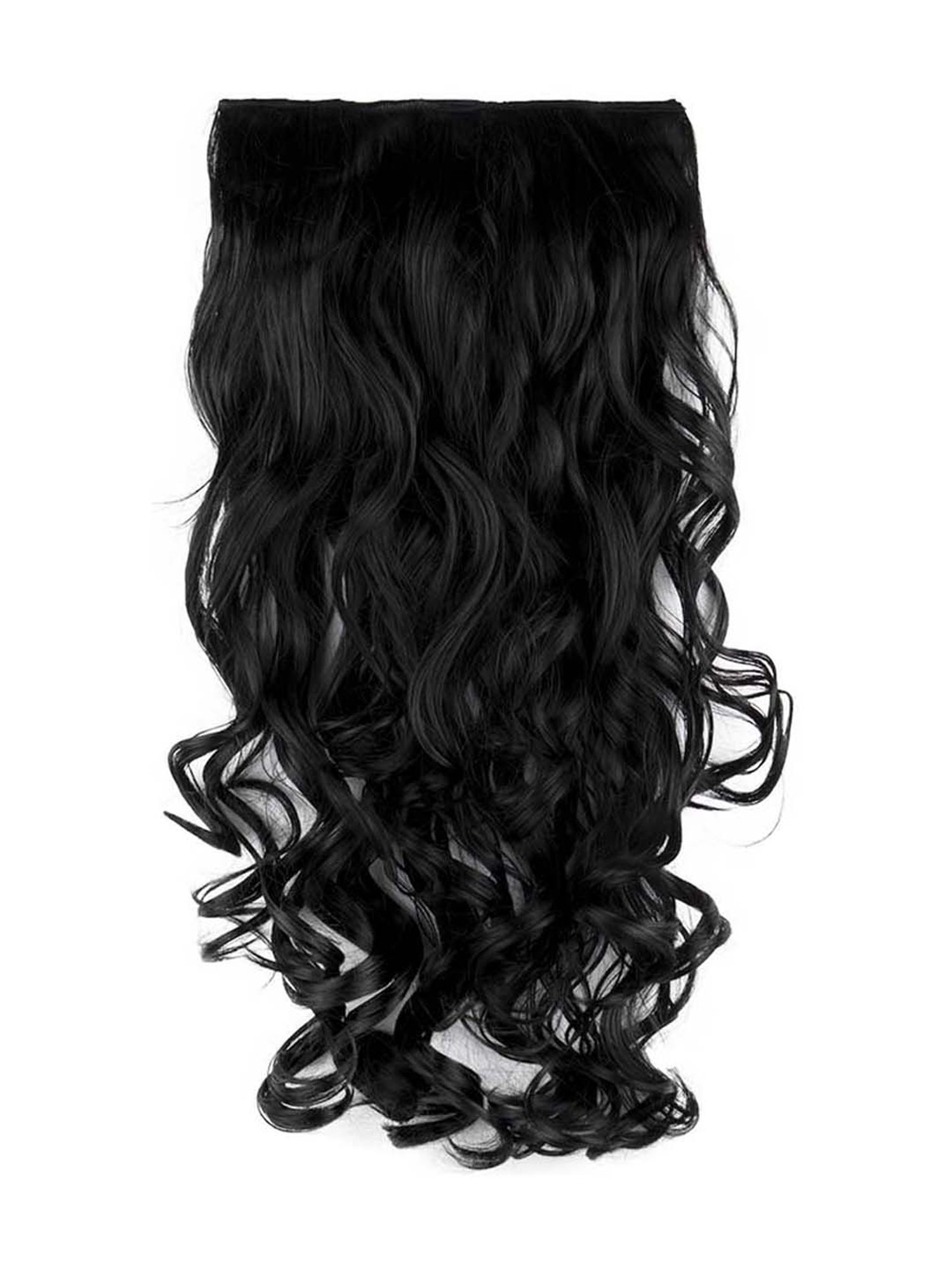 Streak Street Clip-In 24 Inch Soft Curls Jet Black Hair Extensions