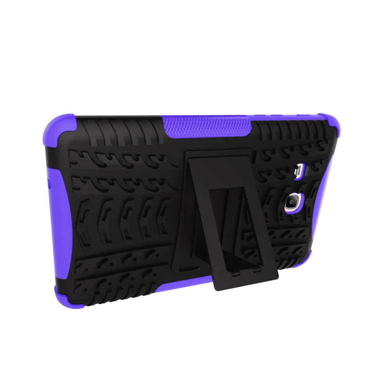 Hybrid Protective Hard Case Cover for Samsung Galaxy Tab 3 Lite 7.0" Purple