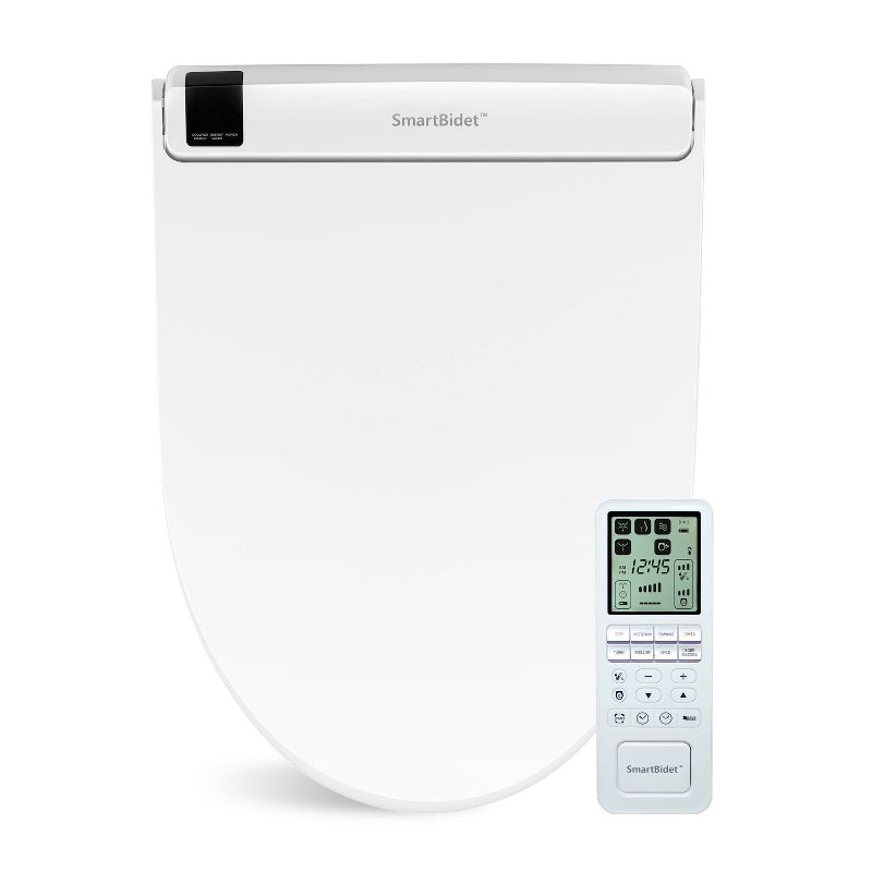 SB-3000 Electric Bidet Toilet Seat with Unlimited Heated Water and LED Night Light for Elongated Toilets White - SmartBidet