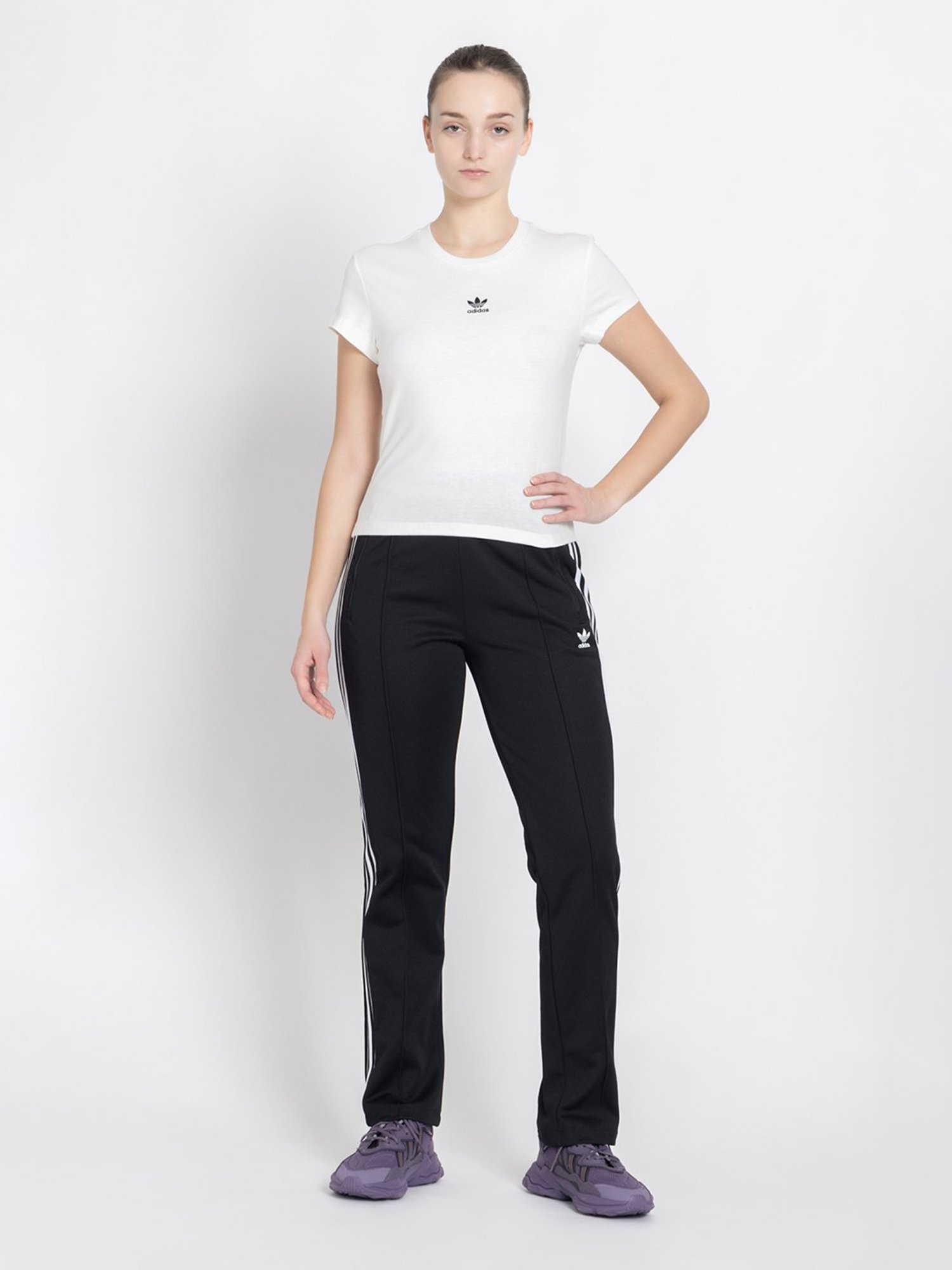 Adidas Originals White Cotton Round Neck T-Shirt