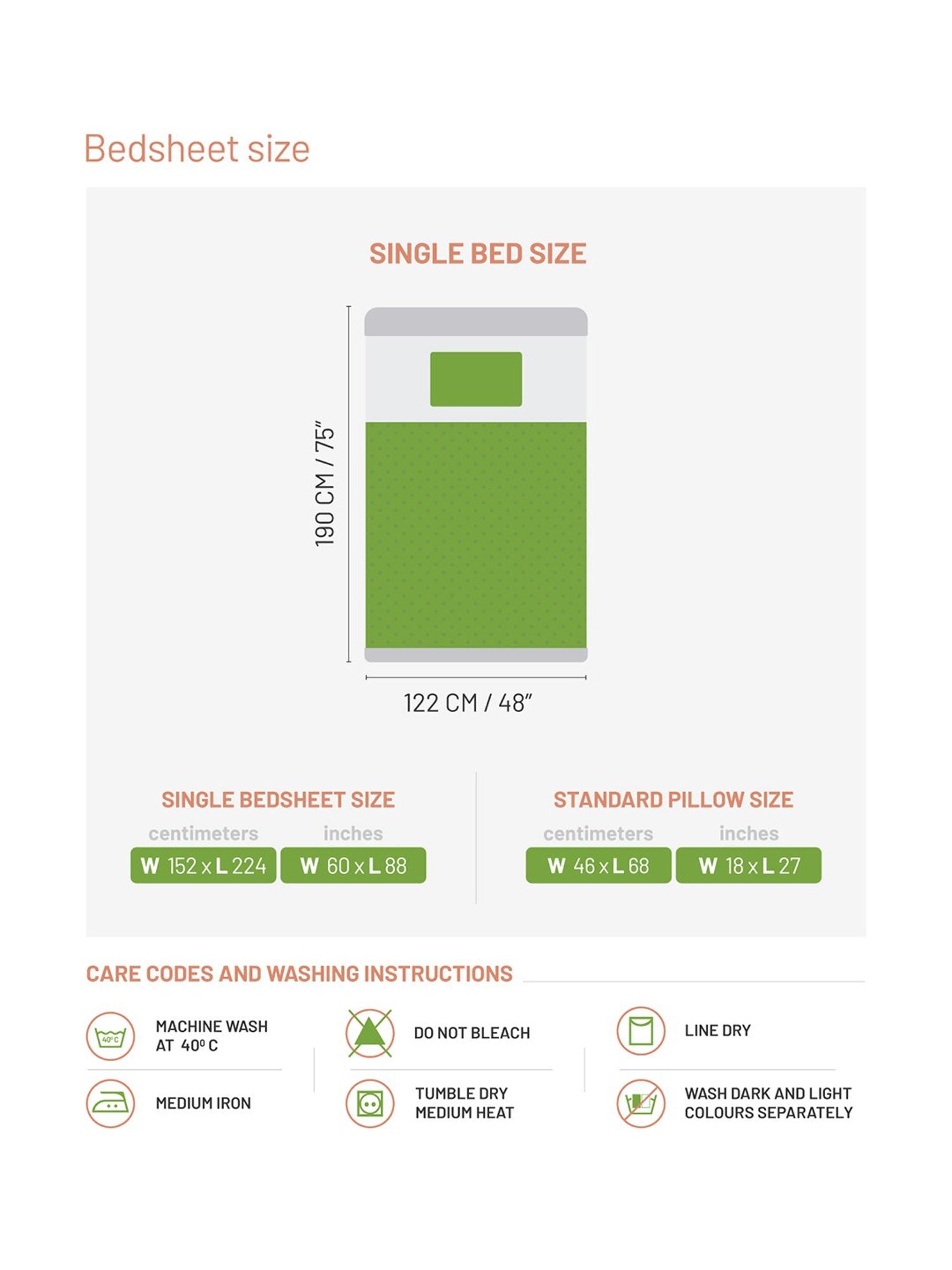 DDECOR - Unicorn 100% Cotton Single Bedsheet with 1 Pillow Covers, Turquoise