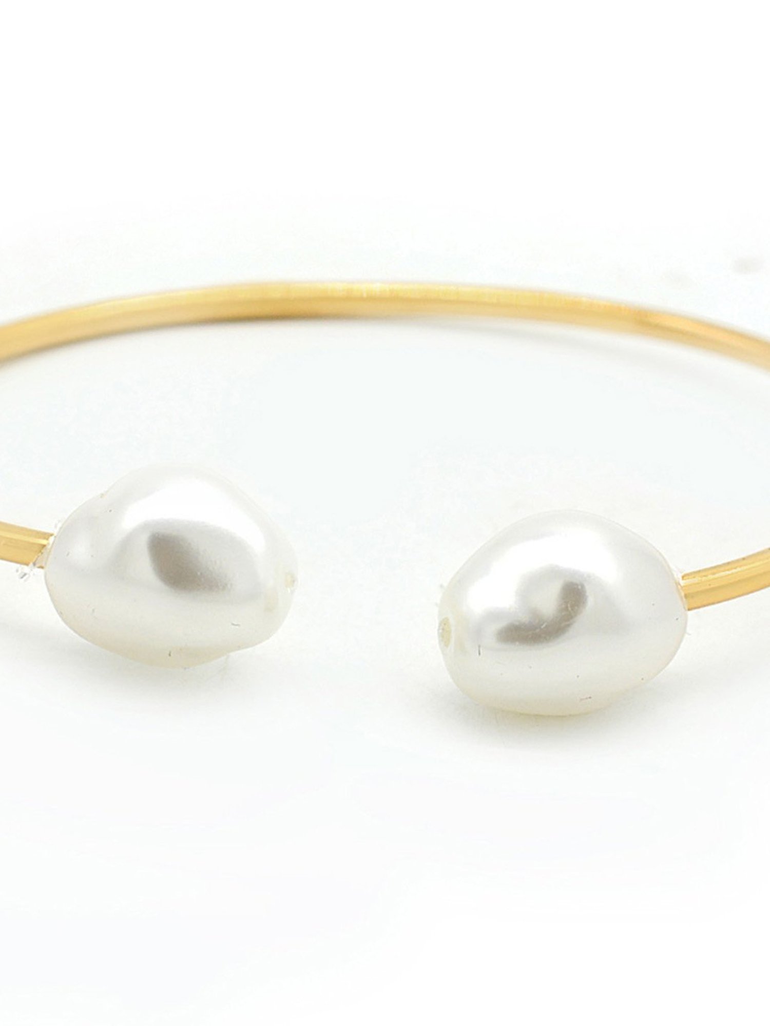 Joker & Witch Twin Pearl Golden Adjustable Bracelet